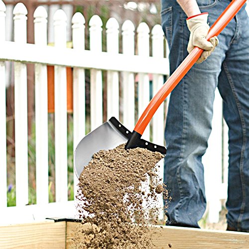 A.M. Leonard Round Point Shovel, 48 Inch Tubular Alloy Steel Handle