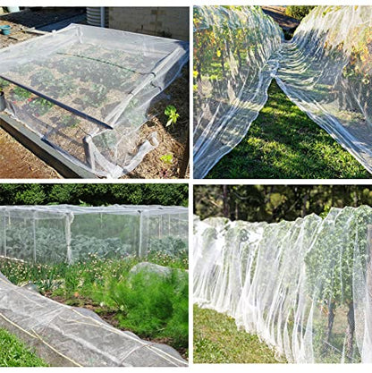 Unves 10'x12'Garden Netting, Bird Mosquito Netting Row Covers Bird Net - size: 10 x 12 Ft x 1 pc