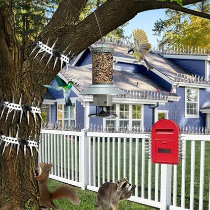 Bird Spikes 3.2 FT Anti Climb Spikes Stainless Steel Bird Squirrel Deterrent - size: 3.2 FT
