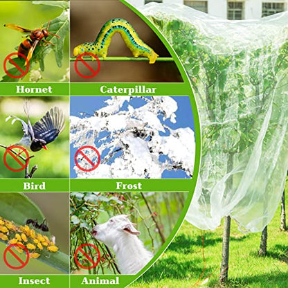2Pcs Large Bird Barrier Netting Mesh, 7.9 * 6 FT Garden Netting - size: 7.9 x 5.9 FT x 2Pcs