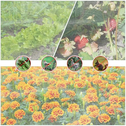 Garden Netting for Raised Beds, Plant Covers Garden Protection Bird Netting - size: 96x48x12 in