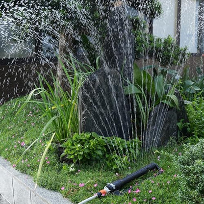 Strongway Turbo Oscillating Adjustable Sprinkler, 18 Nozzles, 35 Ft. Diameter Coverage, 3/4 in. Connection, Adjustable Width and Range, Rectangular Pattern, for Lawn, Garden and Yard