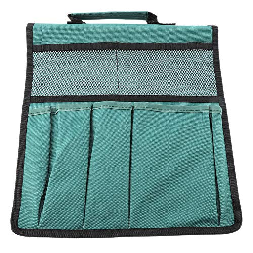 Garden Kneeler Storage Pouch Foldable Portable Tool Organizer for Gardening Accessories Durable 600D Oxford Cloth Multiple Pockets Green Black (Green) - color: Green