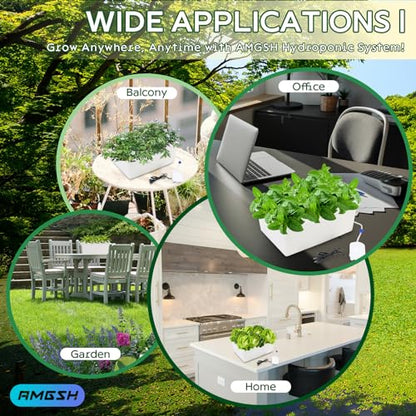 Hydroponics Growing System Kit with Air Pump, Bubble Stone