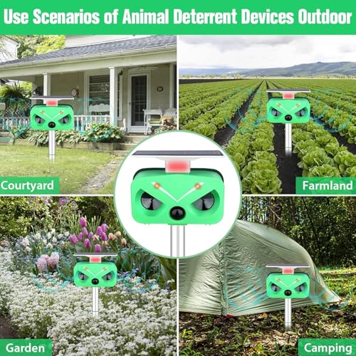 Ultrasonic Cat Repellent with Motion Detection and LED Flashing Light Sound