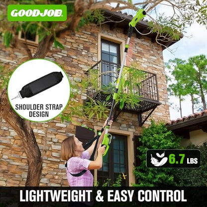 Cordless Pole Saw, 20V Electric Pole Chainsaw for Tree Trimming