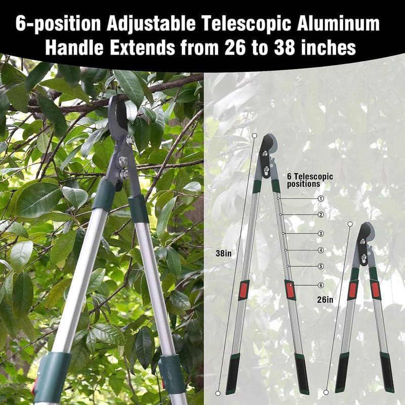 3-Piece Garden Pruning Tool Set, Includes Telescopic Lopper, Hedge Shears & Bypass Pruners for Branches, Hedges & Yard Work