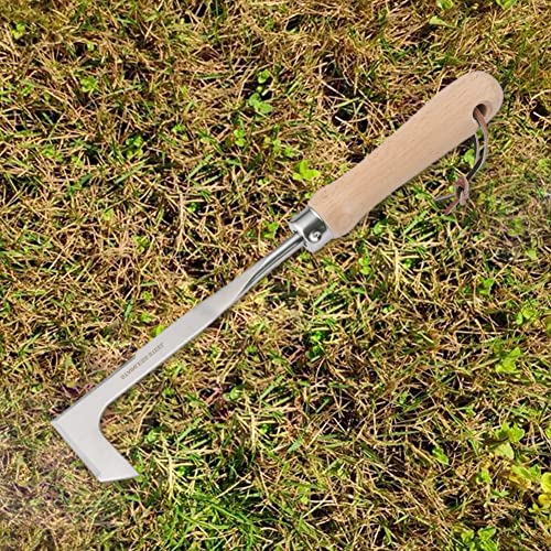 Crack Weeder,Stainless Steel Crevice Weeding Tool with Wood Handle