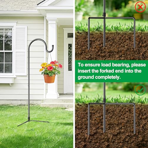 GOFORWILD 33 Inch 8 Pack Shepherd Hook for Garden Decor - size: 33 Inch