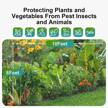Garden Netting Pest Barrier: 8'x10' Fine Bug Netting - size: 8'×10'