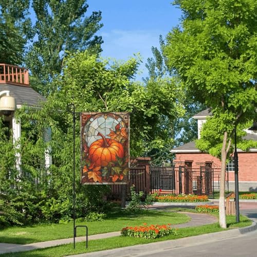 Pumpkin Fall Garden Flag 12x18 In Double Sided Yard Flags Lawn Sign Decor No Flagstand - color: Pumpk Fall