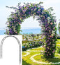 Queension Extra Large Garden Arch 7.2Ft Wide 9.2Ft High, Black - color: Black, size: 9.2FT