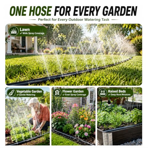 Sprinkler Hose with Holes 25 ft for Garden Watering - size: 25 ft