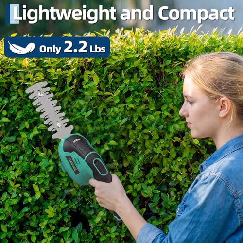 7.2V Cordless Grass Shear & Hedge Trimmer Handheld Lawn Garden Cutter
