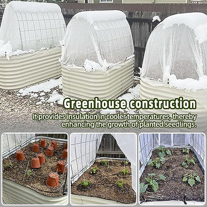 CJGQ 10x50ft Plant Covers Freeze Protection- Frost Cloth Blanket Floating Row Cover for Winter 0.9 oz/yd