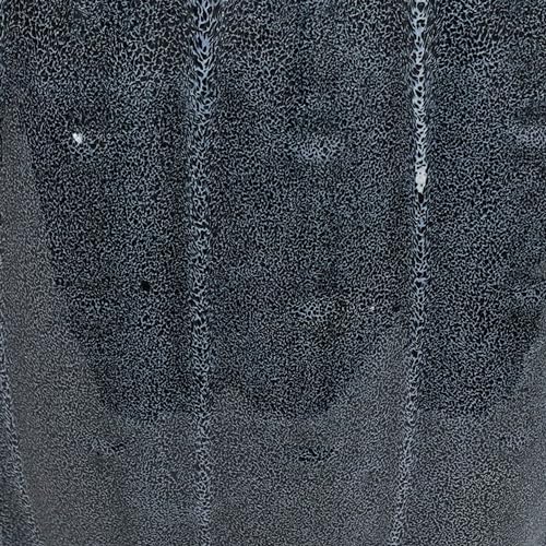 Sunnydaze 13.5-Inch Fluted Ceramic Plant Pot - Black Mist Glaze
