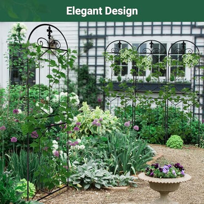 4 Pack Metal Garden Trellis Outdoor, 70.8" H x 19.5" W
