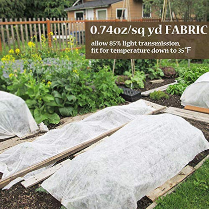 Plant Covers Freeze Protection 10 ft x 10 ft Floating Row Cover 0.9oz/yd² Garden Fabric Plant Cover for Winter Frost/Sun Pest Protection (10FT X 10FT) - size: 10'x10'-rectangle