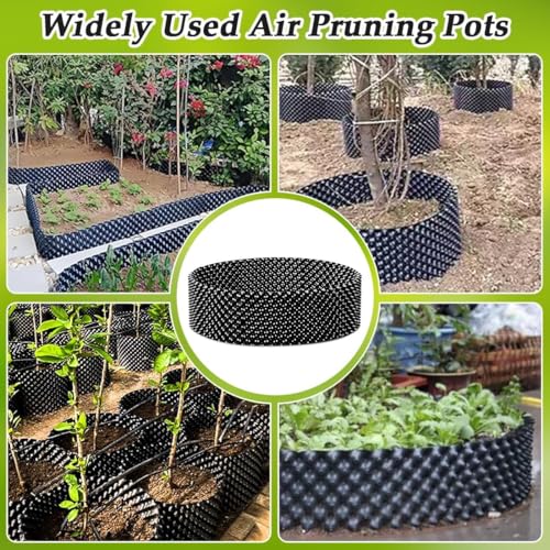 RooTrimmer Air Pruning Containers 60 Gallon 2P, Raised Garden Bed Large Tree Pos New Plastic Nursery Pot Fruit Vegetable Garden Grow beds (4 ft Diameter), Black - size: 60 Gallon-2P