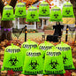 12 Pcs Green Large Halloween Lawn Leaf Bags Outdoor,Biohazard