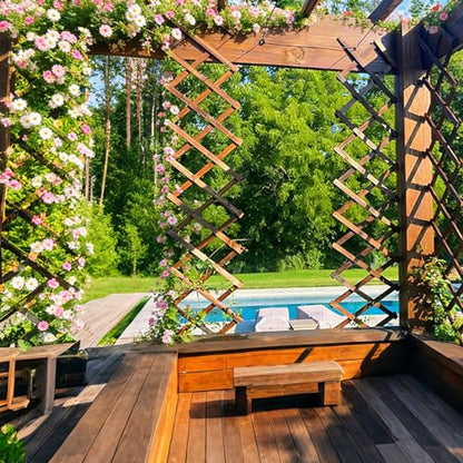 Expandable Garden Trellis, 13"x68" Trellis for Climbing Plants Outdoor 1Pcs - size: 13" x 68" 1 Pack