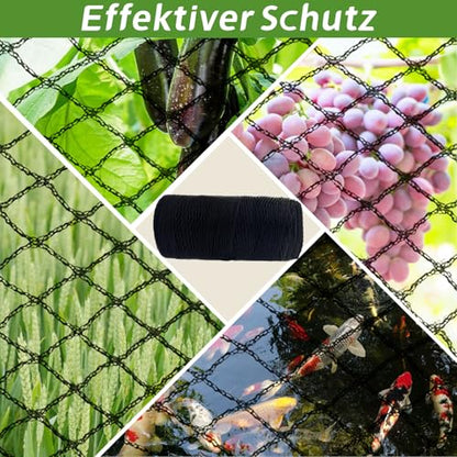 Heavy Duty Bird Netting - 0.6" Mesh UV Resistant 7.5FT x 65FT - size: 7.5ft*65ft-0.6in Mesh