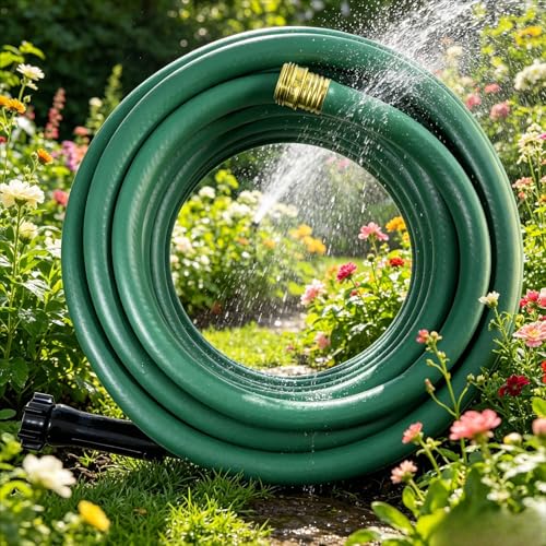 Light Duty Garden Hose 5/8" x 25', Ultra Lightweight & Flexible No-Kink Water Hose, Portable Outdoor Hose for Yard Watering, Pet Bathing & Car Wash