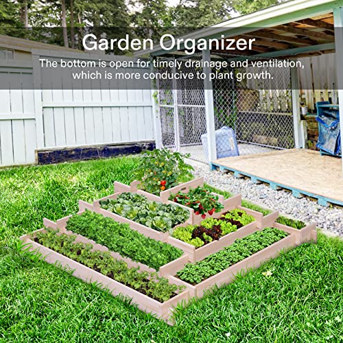 VIVOSUN 5-Tier Wooden Raised Garden Bed, Outdoor Planter Box 42x42x14 - size: 42 x 42 x 14 Inches (5-Tier)