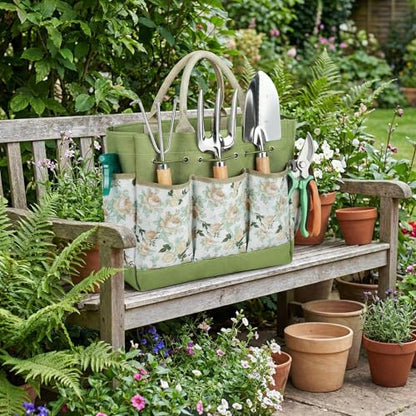 10-Piece Heavy Duty Garden Tool Set Green Gardening Essentials - color: Green