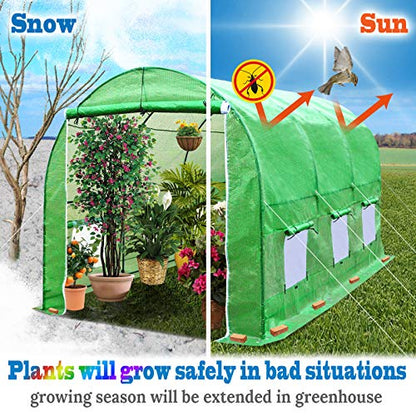 BenefitUSA Replacement Cover for Greenhouse (12'x7'x7') - size: 12'x7'x7'