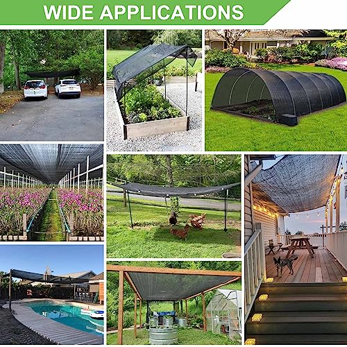 Mklsit 70% Shade Cloth for Garden, 20x20 FT Breathable Sun Shade Mesh Tarp - size: 20ft x 20ft 70%