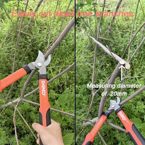 SHIND Gardening Lopper Heavy Duty Branch Cutter Tree Clippers, 15 Inch