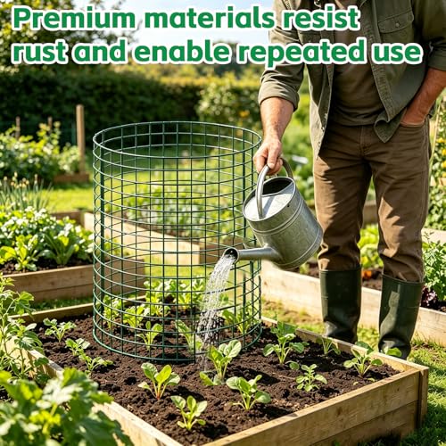 6 Pack Plant Protector from Animals, 12"x12" Metal Chicken Wire Cloche