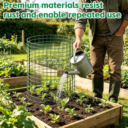6 Pack Plant Protector from Animals, 12"x12" Metal Chicken Wire Cloche