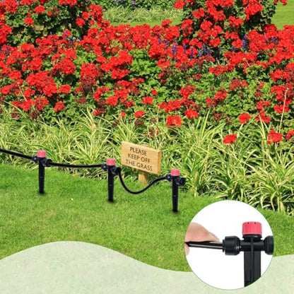 28Pcs Drip Irrigation Emitters for 1/4" Irrigation Tubing - color: RED