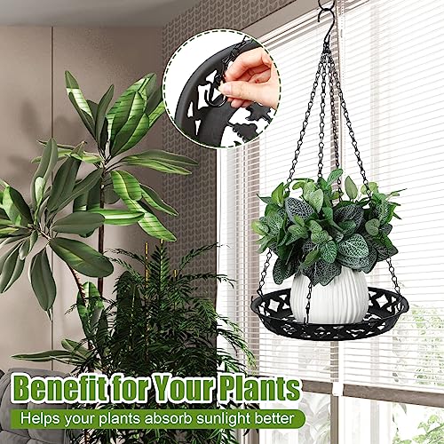 Enhon 3 Pack Plant Hanger, 12" Metal Hanging Planter for Indoor Plants