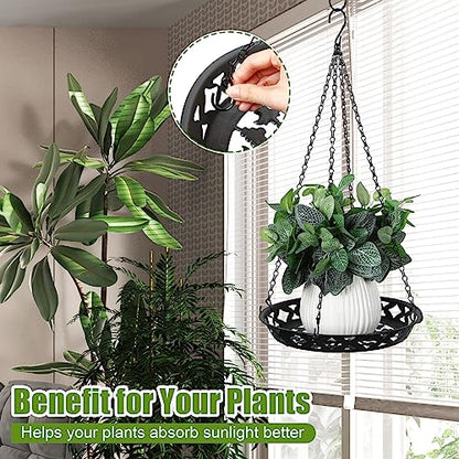 Enhon 3 Pack Plant Hanger, 12" Metal Hanging Planter for Indoor Plants