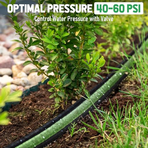 Flat Soaker Hose 25ft for Garden and Lawns - size: 25FT