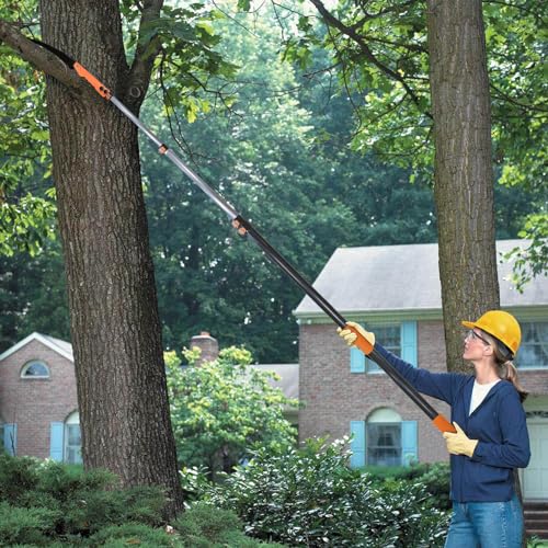 Hand Pruning Saws for Tree Trimming, Extension Pole Saw Attachment Blade, Pole Pruner Head Gardening Tool - color: Orange