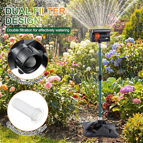 Oscillating Sprinkler with Aluminum Riser(Triangular) - style: Triangular