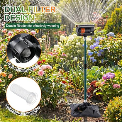 Oscillating Sprinkler with Aluminum Riser(Triangular) - style: Triangular