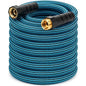 Garden Hose 50 ft, Non-Expanding Lightweight Kink-Free Flexible Water Hose - color: Black+Blue, size: 50ft