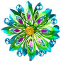 Viveta Kinetic Wind Spinner, 53 inch Outdoor Metal Wind Spinners for Yard and Garden, Double Windmill with Stable Stake - color: C-green-1 Pack