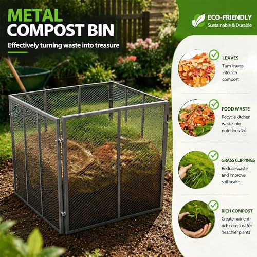Outdoor Compost Bin 172 Gallon Metal Wire Mesh Composter