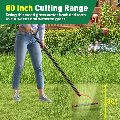 BlumWay 60 INCH Weed Grass Cutter, Double-Edged Serrated Sharp Steel Blade