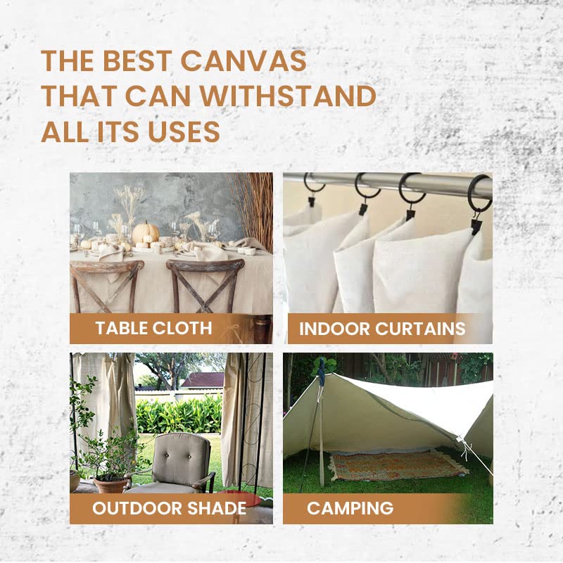 Canvas Painters Drop Cloth (Size 4 x 12 Feet - Pack of 1) - Pure Cotton Paint Drop Cloth for Painting, Curtains, Furniture & Floor Protection - All Purpose Thick Canvas tarp with Double Stitched Edges - size: 4' x 12' - Pack of 1