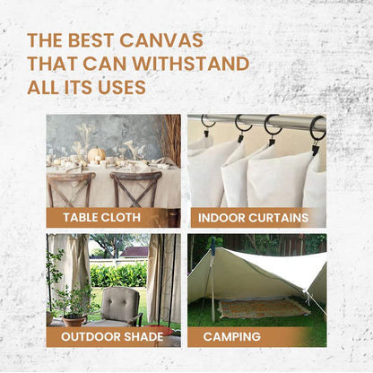 Canvas Painters Drop Cloth (Size 4 x 12 Feet - Pack of 1) - Pure Cotton Paint Drop Cloth for Painting, Curtains, Furniture & Floor Protection - All Purpose Thick Canvas tarp with Double Stitched Edges - size: 4' x 12' - Pack of 1