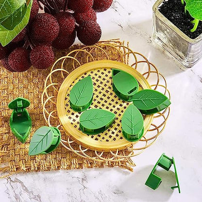 LUOTIVON 24 Pcs Plant Climbing Wall Fixture Clips, Plant Fixer Invisible Wall Vines Fixing Clips with 24 Pcs Acrylic Adhesive Sticker, Self-Adhesive Hook Plant Vine Support Holder