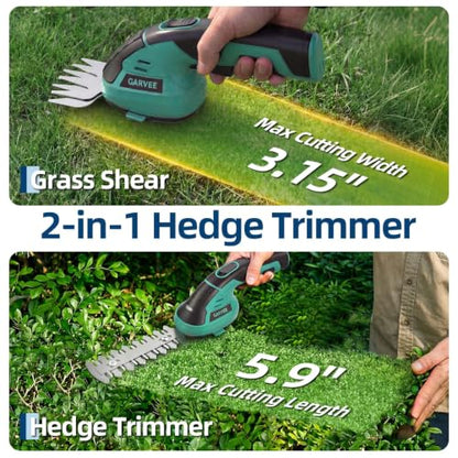 7.2V Cordless Grass Shear & Hedge Trimmer Handheld Lawn Garden Cutter