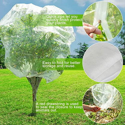 2Pcs Large Bird Barrier Netting Mesh, 7.9 * 6 FT Garden Netting - size: 7.9 x 5.9 FT x 2Pcs